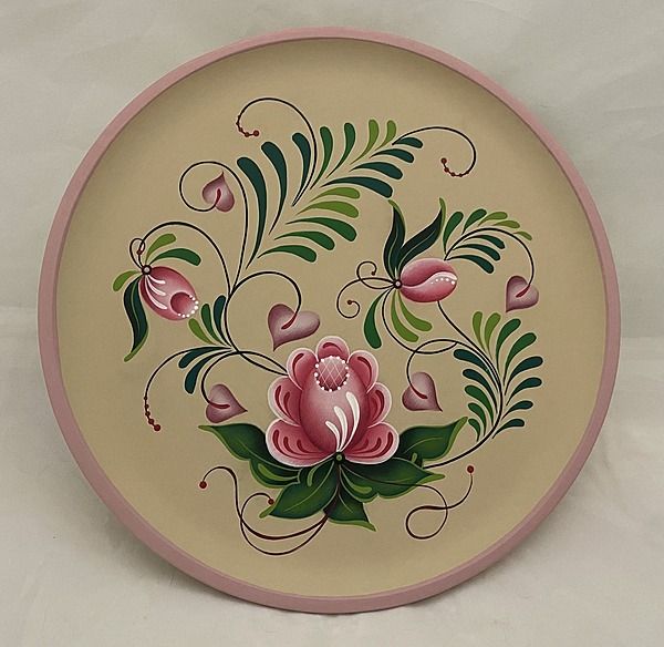 Folk Art Rose Plate E-packet